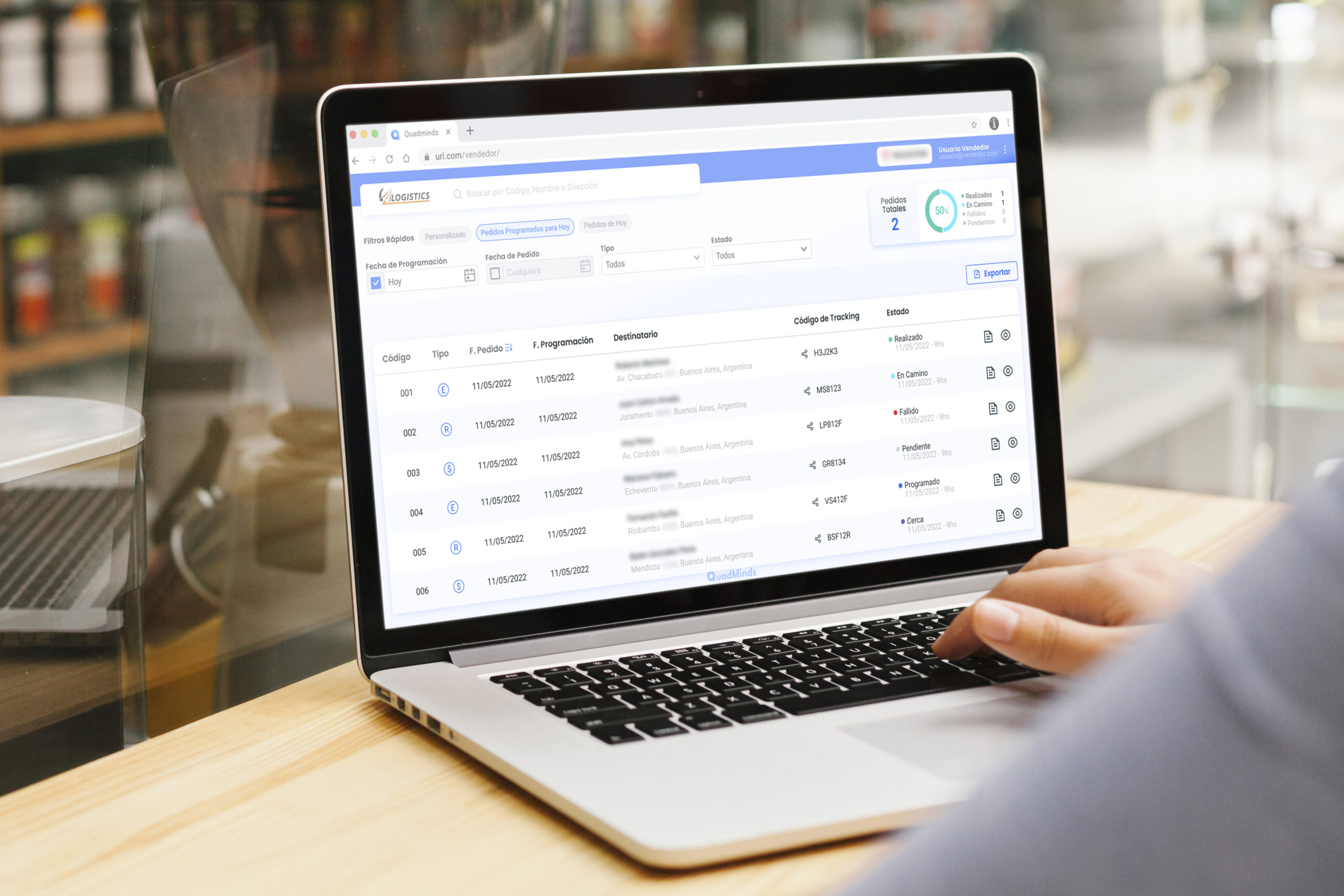 Portal de órdenes: lo nuevo de QuadMinds para brindarle más visibilidad a tus shippers y vendedores